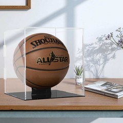 Basketball Display Case Acrylic Clear, UV Protected Storage Collectible Sports