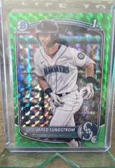 2025 Bowman – Chrome Prospects Jared Sundstrom #BCP-85 Green Geometric Refractor