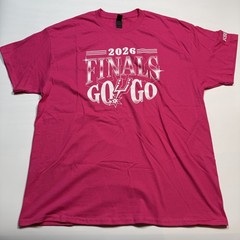 San Antonio Spurs Finals 2026 Mens XL Shirt Promo Pink Fiesta Authentic with Cup