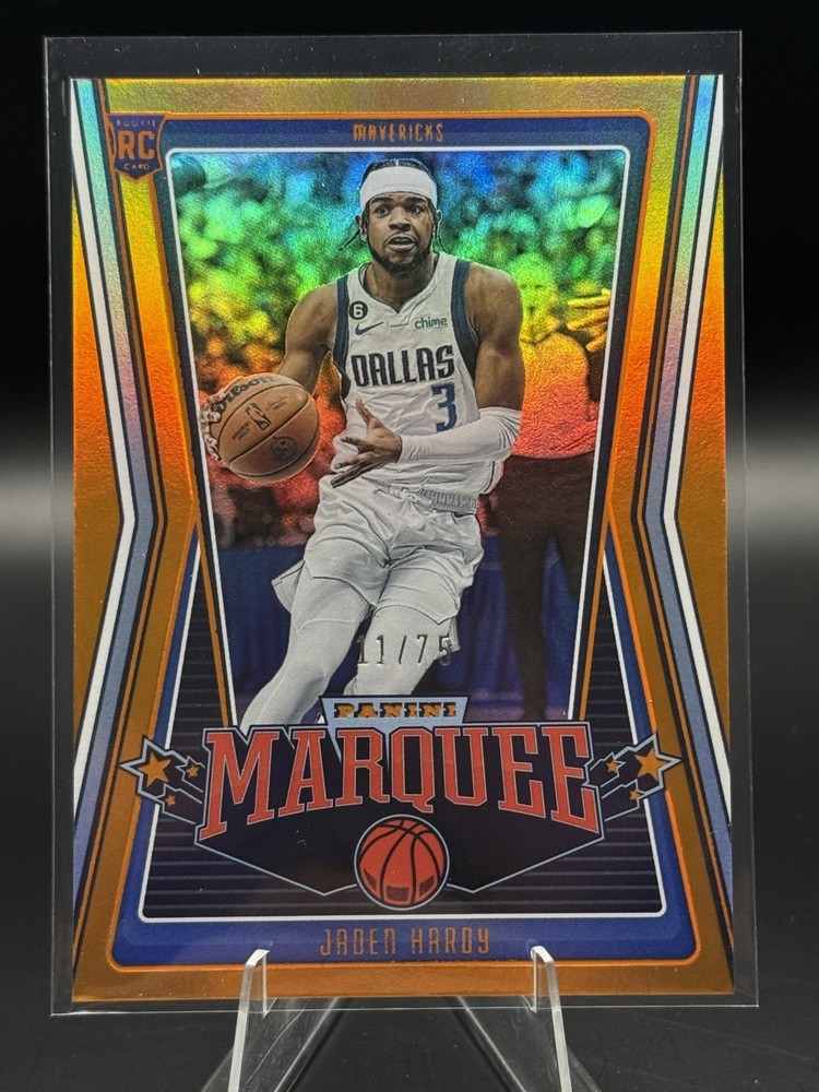 Panini 2022-23 Chronicles Marquee Jaden Hardy RC #236 Orange /75 Mavericks