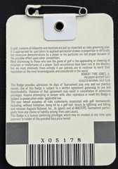 LNIP! Rare! 1996 Masters Tournament Augusta Badge! Nick Faldo Wins! Lowest BIN!