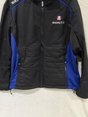 Sparco Andretti Indy Car Team Racing Crew Jacket Sweatshirt Full-Zip Black
