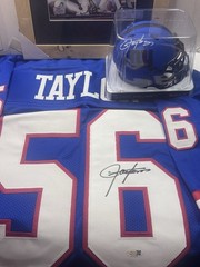 Lawrence Taylor Fan Pack! 🗽 Signed Mini Helmet Jersey And Framed 8×10 Photo
