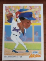 JULIO FRANCO TEXAS RANGERS “ALL STAR” 1991 SCORE BASEBALL CARD #392