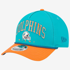 New Era Miami Dolphins Arch 9FORTY M-Crown A-Frame Men’s Snapback Hat Cap NWT