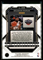 2022-23 Panini Prizm Basketball Brandon Ingram New Orleans Pelicans #208