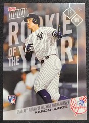 AARON JUDGE 2017 TOPPS NOW OFFSEASON #OS64 ROOKIE OF THE YEAR WINNER RC YANKEES