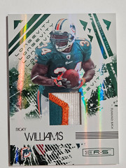 Ricky Williams Donruss 53 2009 /50 Rookies Stars Game Worn Jersey Miami Dolphins