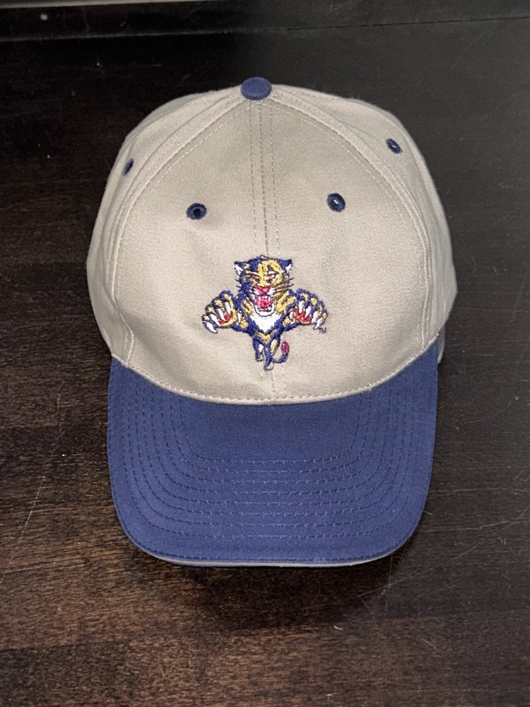 New Florida Panthers NHL Hockey Retro Logo Dad Hat Cap Khaki Blue NWOT SGA