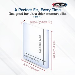 BCW Thick 138PT Card Top Load Holder (Pack of 10), 3 x 4 Clear