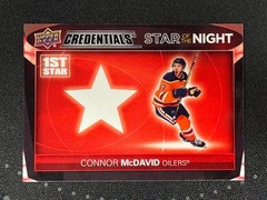 2021-22 Upper Deck Credentials #1S-1 Connor McDavid Star of the Night: 1st Star