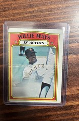 Topps 1972 In Action Willie Mays San Francisco Giants #50 Base Set Card