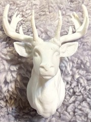 New Dollhouse Bucks Deer Heads Mounts White Black Hunter 1:12 3” 4” Taxidermy