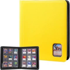 Top Loader Binder, 9 Pocket Holds 324 Toploaders, Waterproof PU Leather with Non