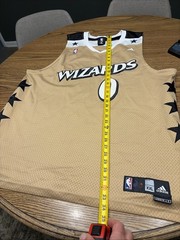 Vintage Gold and White Gilbert Arenas Wizards Jersey. Adidas Size XXL Mens