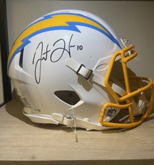 Justin Herbert Chargers Fanatics Authentic Autographed Authentic Speed Helmet