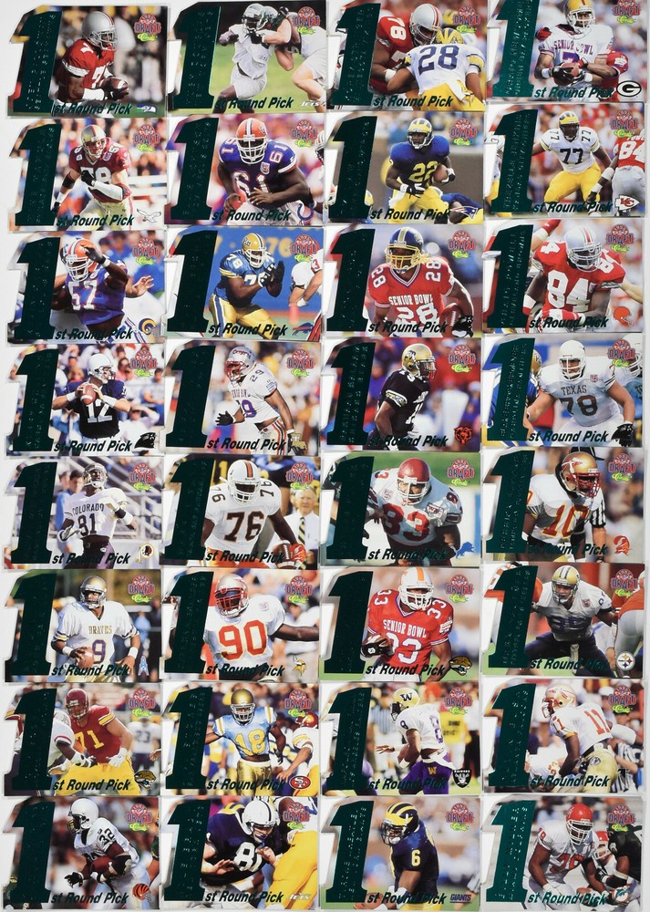 1995 Classic Football NFL Draft 1st Round Pick Die Cut Insert Set #’ed of 4500