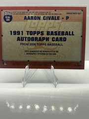 Topps 2026 Aaron Civale, White Sox 1991 Autograph Insert #91A-CIV 58/99
