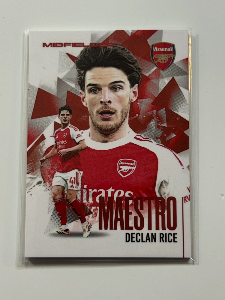 2025-26 Futera Club FX Arsenal Maestro Red #13 Declan Rice 06/09