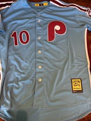 Larry BOWA Philadelphia Phillies #10 Powder Blue Jersey Adult All Sizes NWT