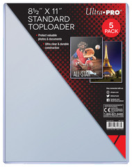 5 Ultra Pro 8.5×11 Toploaders Sleeves Memorabilia Photos Sheets 8-1/2×11 New