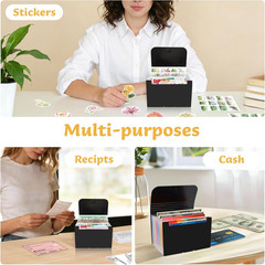 4X6 Inch Index Card Holder Box Organizer Storage Case 3X5 Inch Flash Note Card F