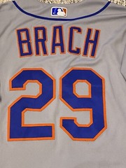 GAME-USED METS JERSEY – Brad Brach Pitched 0.2 Innings With K In This Jersey!