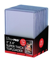 Ultra Pro Toploader – 3×4 75pt Thick (25 per pack) (63.5mm x 88.9mm) standard