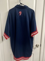 New Jersey Nets Vintage NBA Rewind Mens 3XL Navy Blue Nike Warmup Shooting Shirt