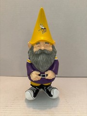 Team Sports America Minnesota Vikings Garden Gnome Resin 11 inches Tall