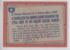 1991 Topps Wax Box Bottoms Jeff Reardon (Dark Gray Cardstock) #M 0g7