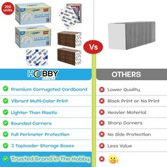 200 Pack Trading Card Shipping Protector by Hobby Armor, 3.5″ x 4.5″ with Rou…