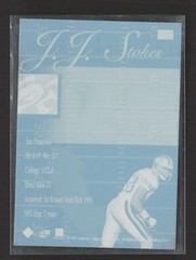 1997 Collector’s Edge Extreme J.J. Stokes #121 Blue Printing Plate 49ers