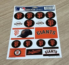 San Francisco Giants Licensed 5 X 7 INCH MLB Vinyl Sticker Set Made By WinCraft!
