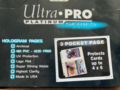 10 4×6 ULTRA PRO PLATINUM THREE POCKET Sports Card Pages Sheets Protectors