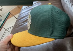Oakland Athletics A’s Hat Cap Sz 7 1/8 Inch New Era 59Fifty Elephant BP Mesh