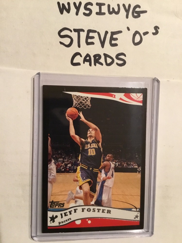2005-06 Topps Black /500 Jeff Foster 164 Indiana Pacers Texas State Bobcats Card