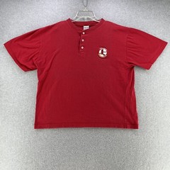 True Fan Sportswear Mens Henley T Shirt Large L St. Louis Cardinals Classic Fit