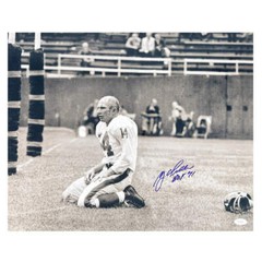 Y.A. Tittle Signed HOF 71 Inscription Pose 1 Football 16×20 Photo (JSA)