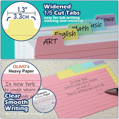 3X5 Index Card Holder Box with 100 Cards Dividers Tabs 3″X 5″, Teal