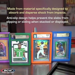 6 BCW Graded Card Bumpers For BGS Certified Slab Black Silicone Edge Protection