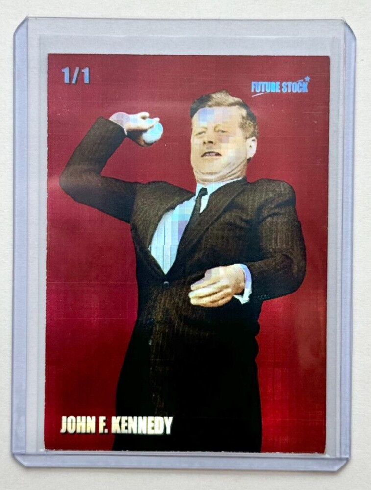 John F. Kennedy Limited Artist Signed “35th President JFK” Refractor Card 1/1