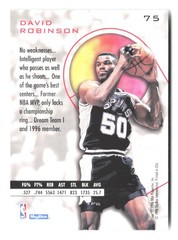 1995-96 SkyBox E-XL #75 David Robinson Blue
