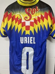 Aguilas del America Away 94/95 – Vintage Jersey Soccer- Blue – URIEL #0 Size L