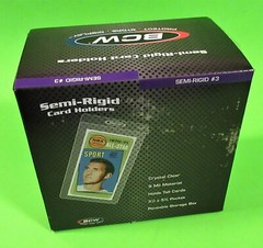 200 SEMI-RIGID CARD HOLDER #3 FOR TALL TRADING CARDS 9 MIL, 3 3/16 X 5 1/8 SR3