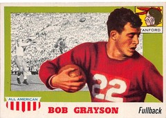 Topps 1955 Topps All American Bob Grayson #5 Stanford Cardinal Football Card