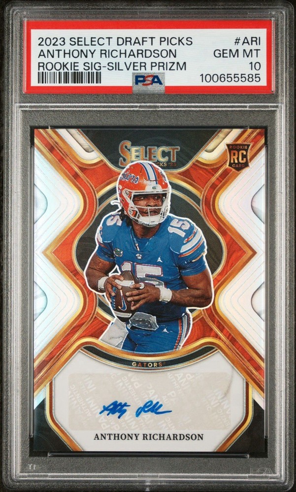 2023 Select Draft Picks Anthony Richardson Rookie Auto Silver PSA 10