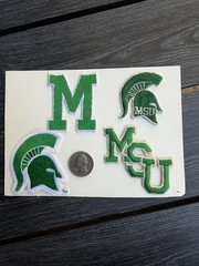 Michigan State Spartans Embroidered-Iron On Patch Set (4)