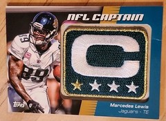 MARCEDES LEWIS 2012 Topps NFL Captain’s Patch #NCP-ML Jaguars. 108pt Thickness