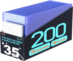 200Ct Card Sleeves Top Loaders for Cards – Toploads for Cards, 3″X4″ Hard Plasti